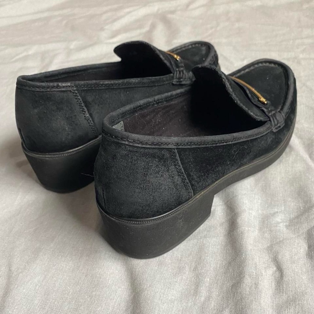 Black Suede Hush Puppies Loafers - Picture 7 of 8